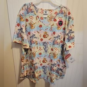 Tom and Jerry Valentines day scrubs